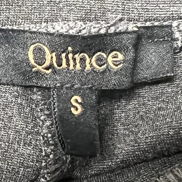 Quince Career Pant Charcoal Grey Women Small Stretch Pull On 28 Waist Wide Leg - Picture 6 of 11